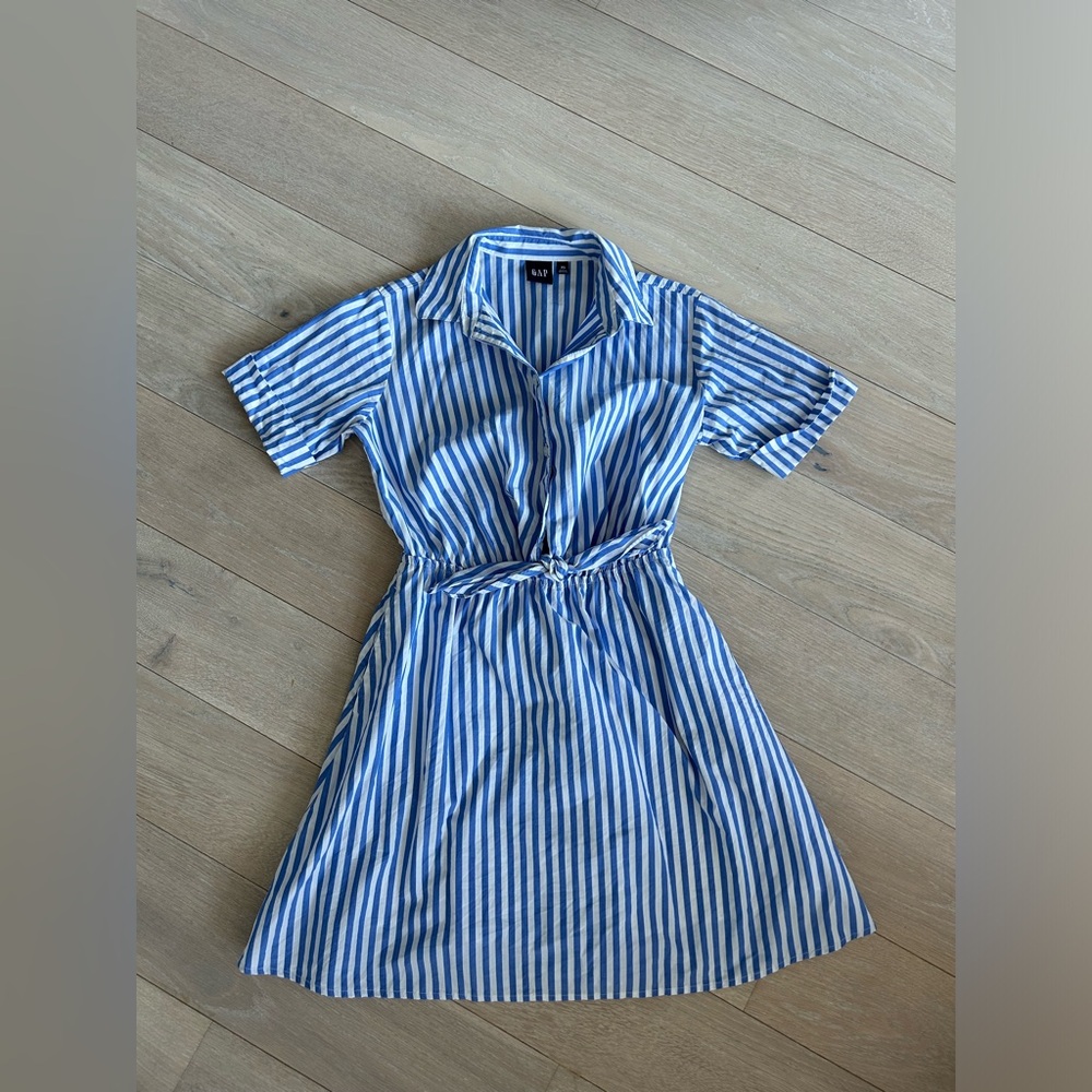 Gap Striped Tie Front Dress
